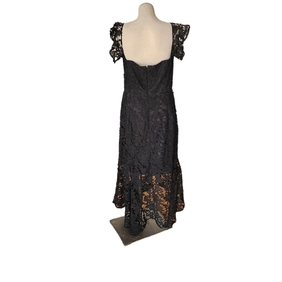 City Chic NWT Black Lace Sweetheart Neckline XS Size 14 - Picture 3 of 8